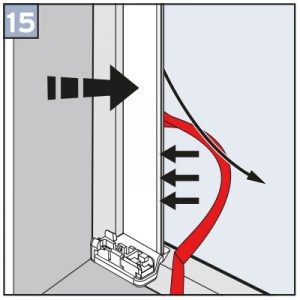 Montageanleitung Basic Plissee Schritt 3.8 (Plissee-Queen) Hochwertige Plissees von Plissee-Queen Plissee Klebeleiste Plissees kleben Plissees günstig kaufen Hamburg Sonnenschutz Fenster Sichtschutz